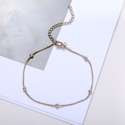 Adjustable Beaded Chain Bracelet Acalora