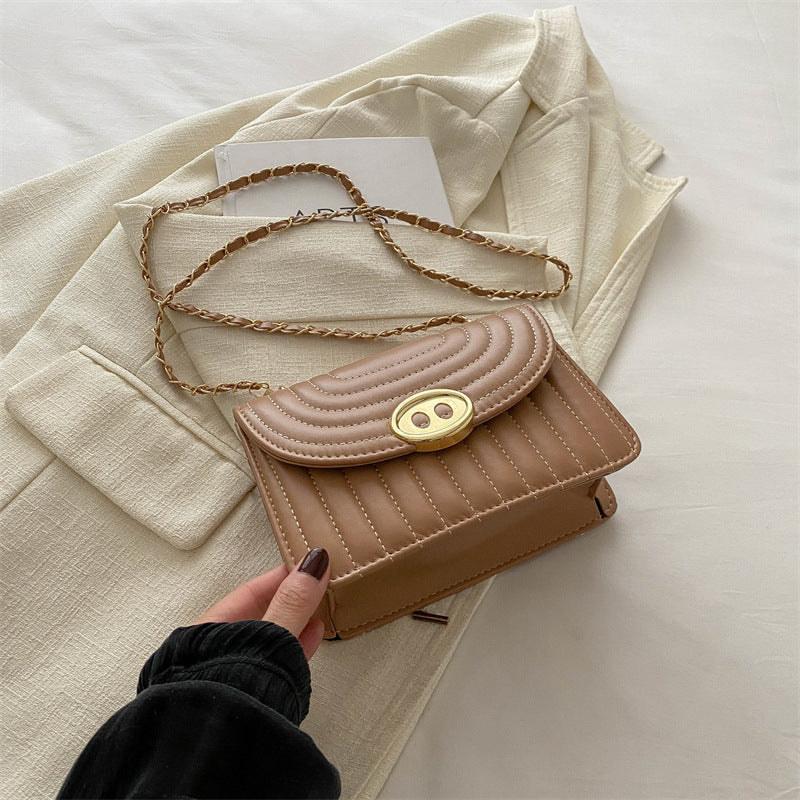Quilted Chain Link Crossbody Handbag Acalora