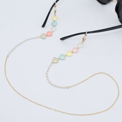 Floral Decorated Eyewear Chain Acalora