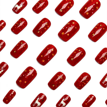 Holiday-Themed 3D Reindeer Nail Art Acalora