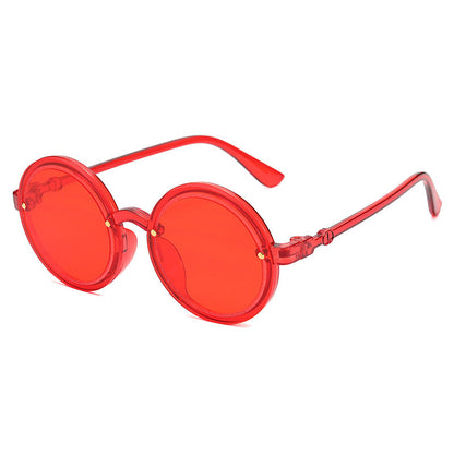 Women's Round Sunglasses with Transparent Frame Skanto