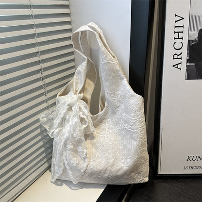 Elegant Lace-Trimmed Shoulder Bag Acalora