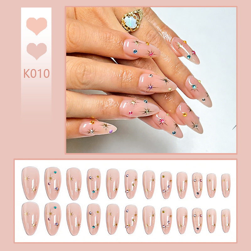 Nail art set with sparkling star and crystal decorations Acalora