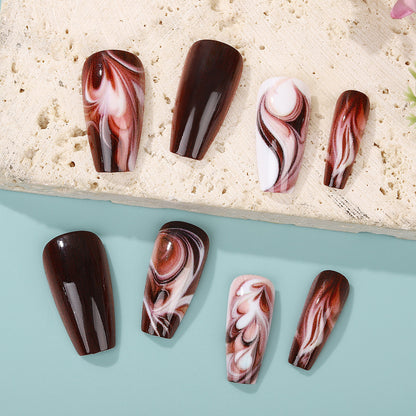Artificial nails with artistic wave pattern Acalora