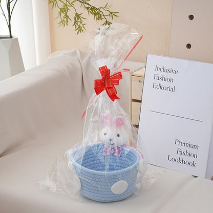 Cozy storage basket with bear motif Acalora