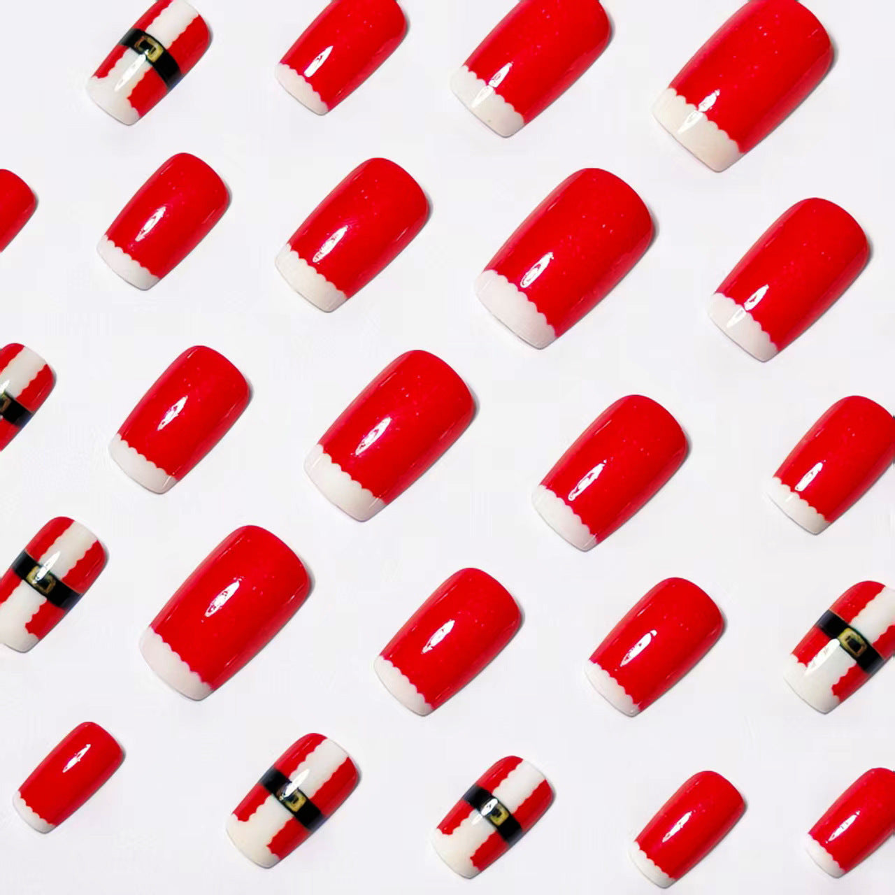 Festive Santa Claus-Themed Nail Art Acalora