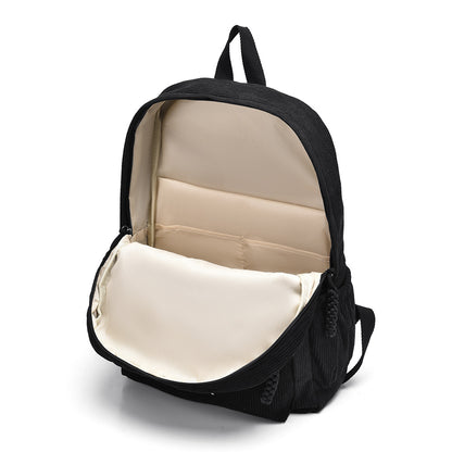 Textured Fabric Multi-Compartment Backpack Acalora