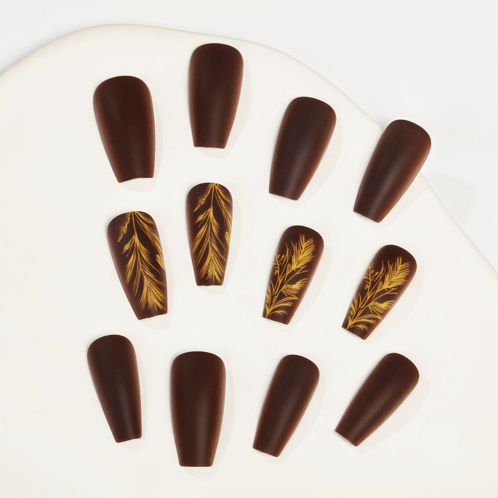 Artificial nails with elegant botanical design Acalora