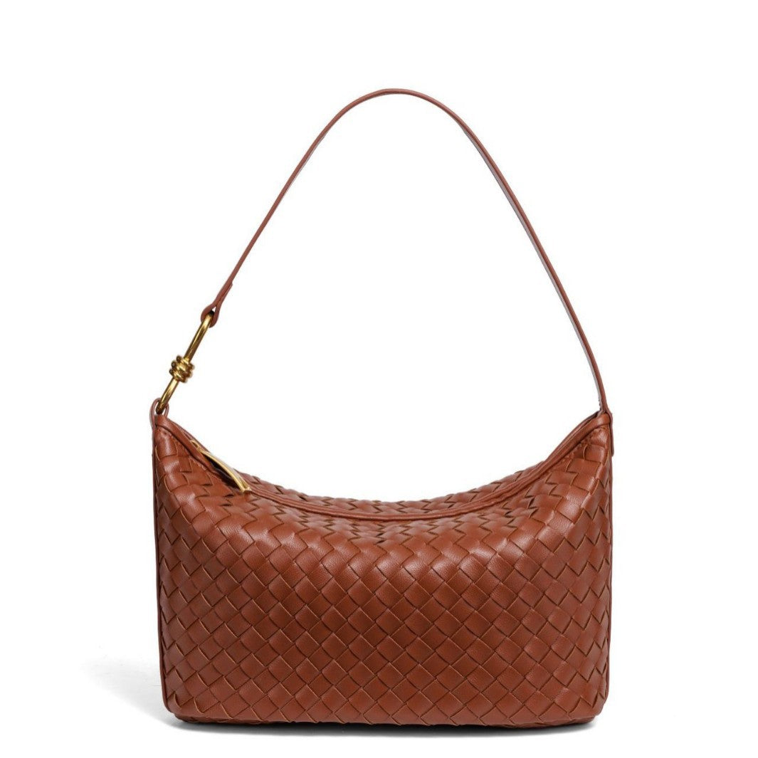 Stylish Woven Leather Handbag Acalora