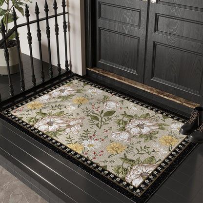 Floral Print Decorative Entry Mat