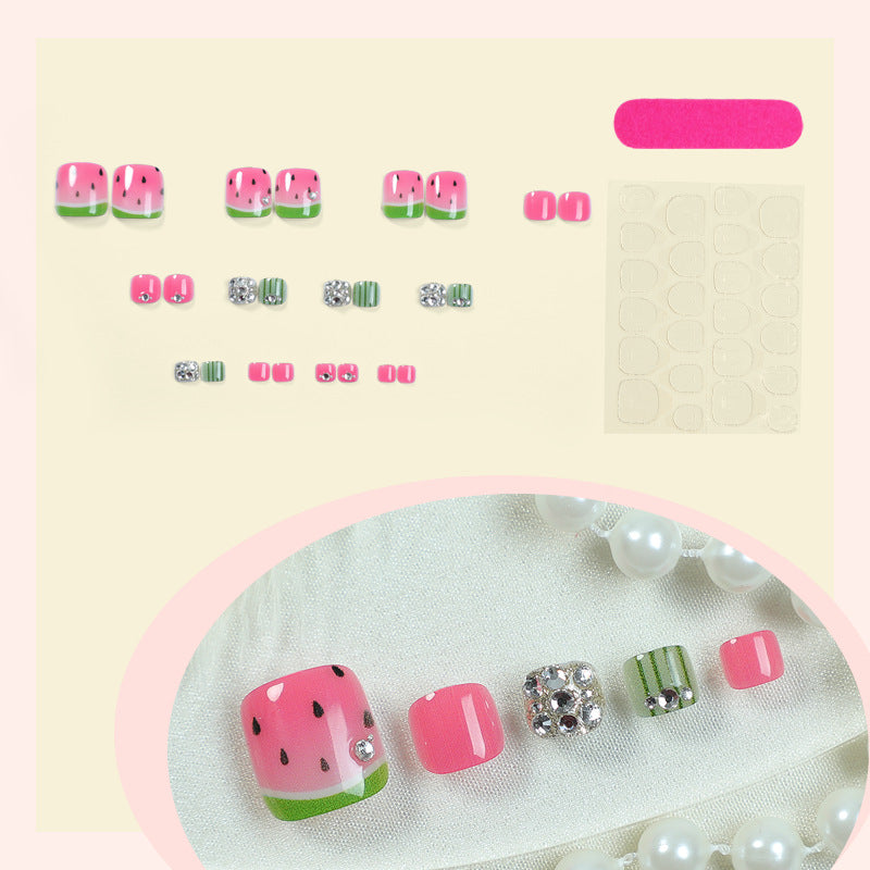 Watermelon-Themed Press-On Nails Acalora