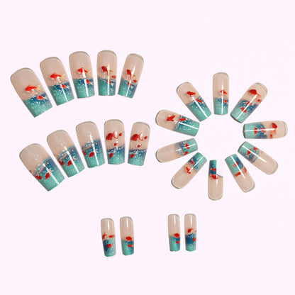 Aquatic Fantasy Nail Art Acalora