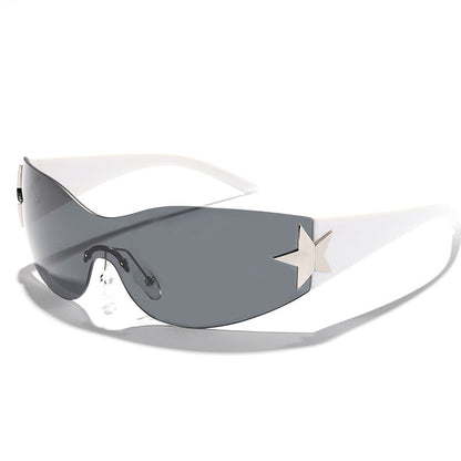 Women's futuristic design sunglasses with unique accents Karnz