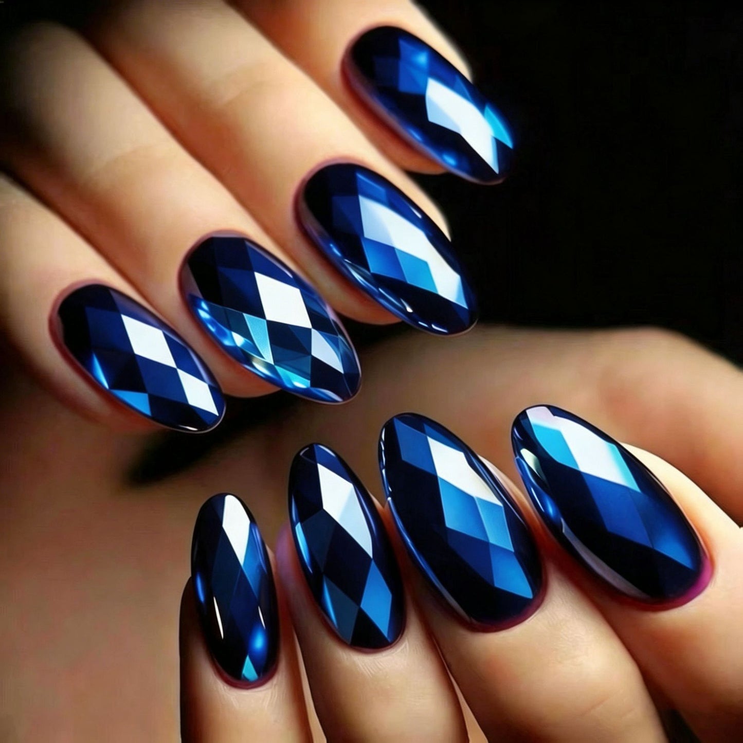 Artificial nails with faceted design Acalora
