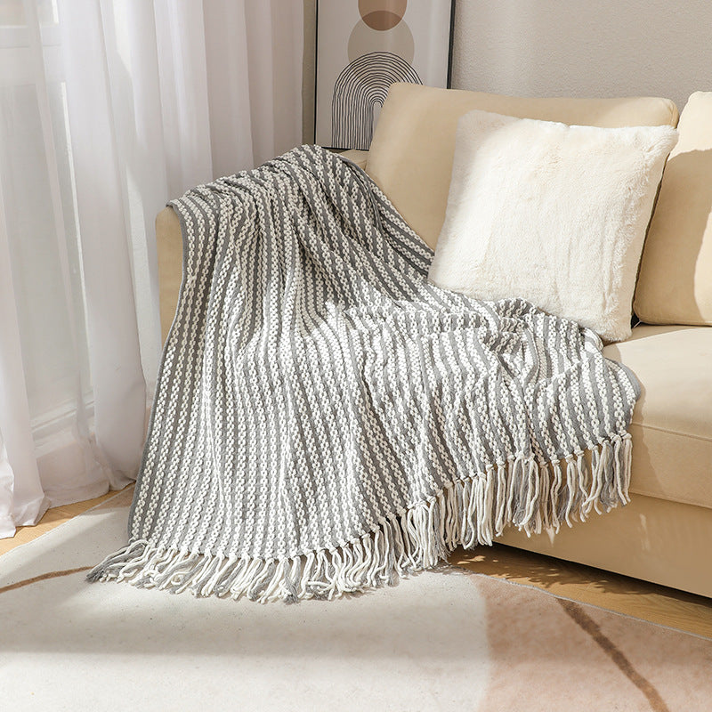 Unisex Textured Weave Throw Blanket