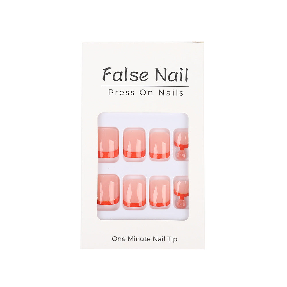 Artificial nails with elegant French design Acalora