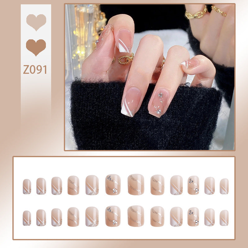 Stylish glitter decorated artificial nails Acalora