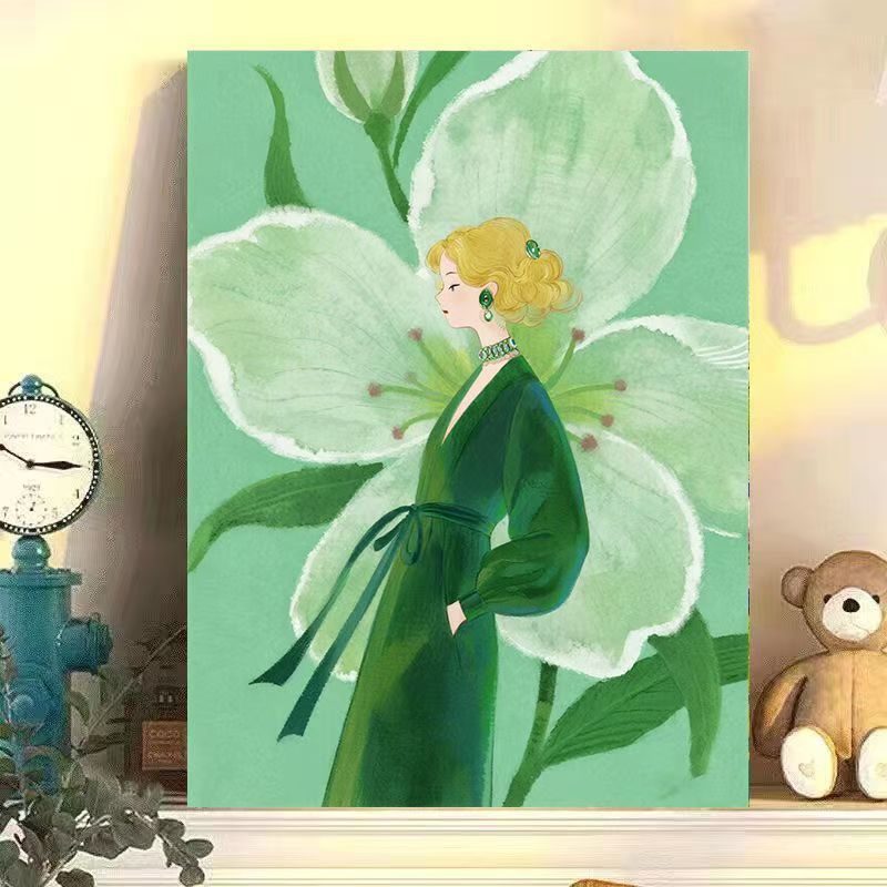Artistic Floral Illustration Canvas Artwork