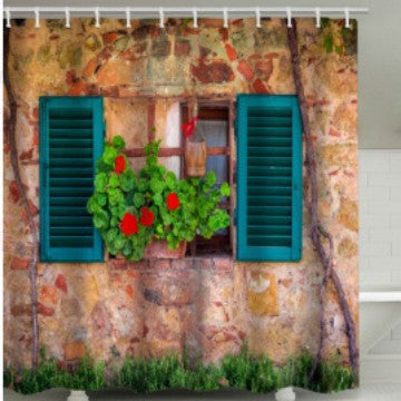 Floral Lane-Inspired Shower Curtain