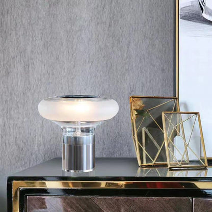 Modern Sculptural Table Lamp with Translucent Shade