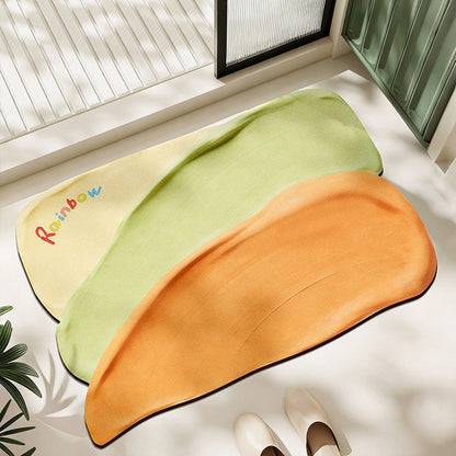 Playful Rainbow-Themed Bath Mat