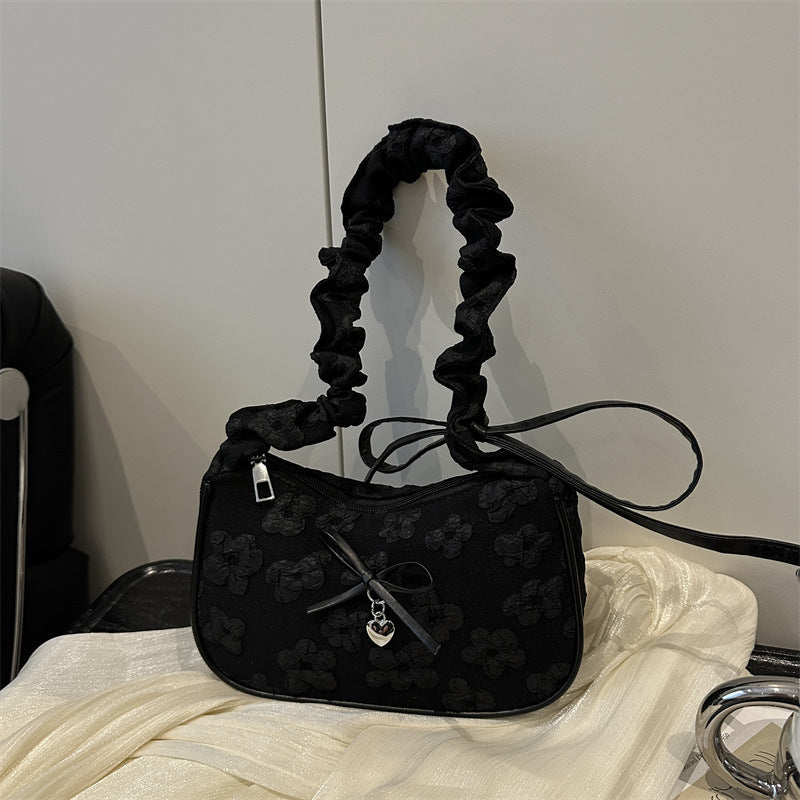 Elegant Floral Embellished Shoulder Bag Acalora