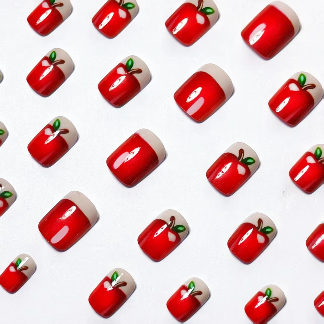 Creative Apple-Themed Nail Art Acalora