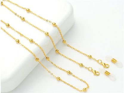 Silver Beaded Eyewear Chain Acalora