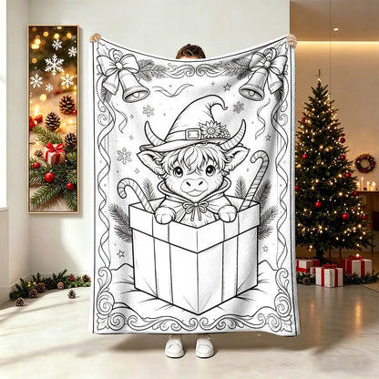 Unisex Cozy Artistic Animal Print Blanket