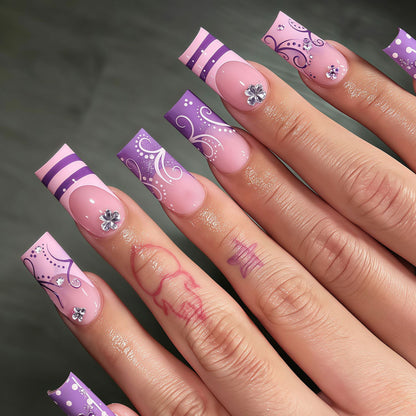 Decorative Long Acrylic Nail Art Tips Acalora