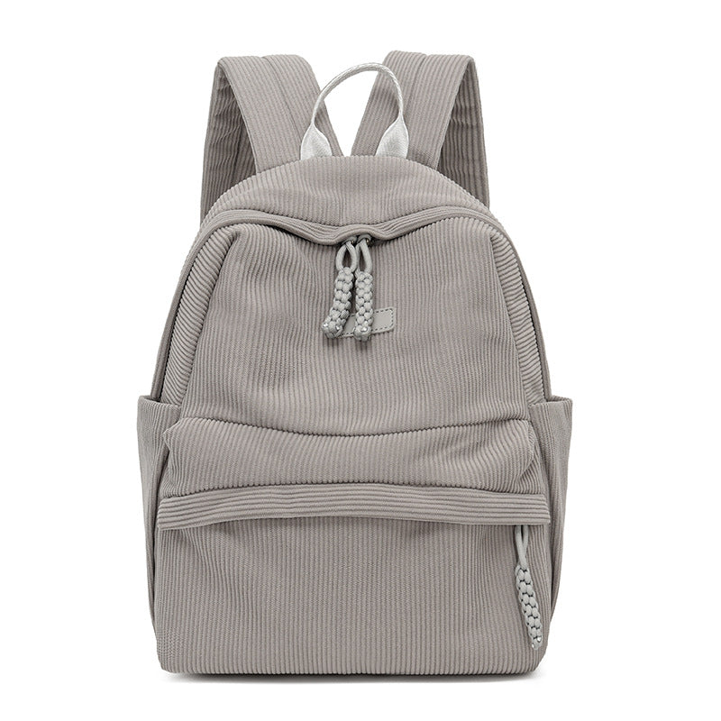 Stylish Corduroy Backpack Acalora