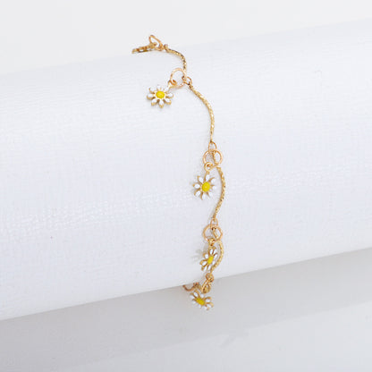 Floral Charm Anklet Acalora