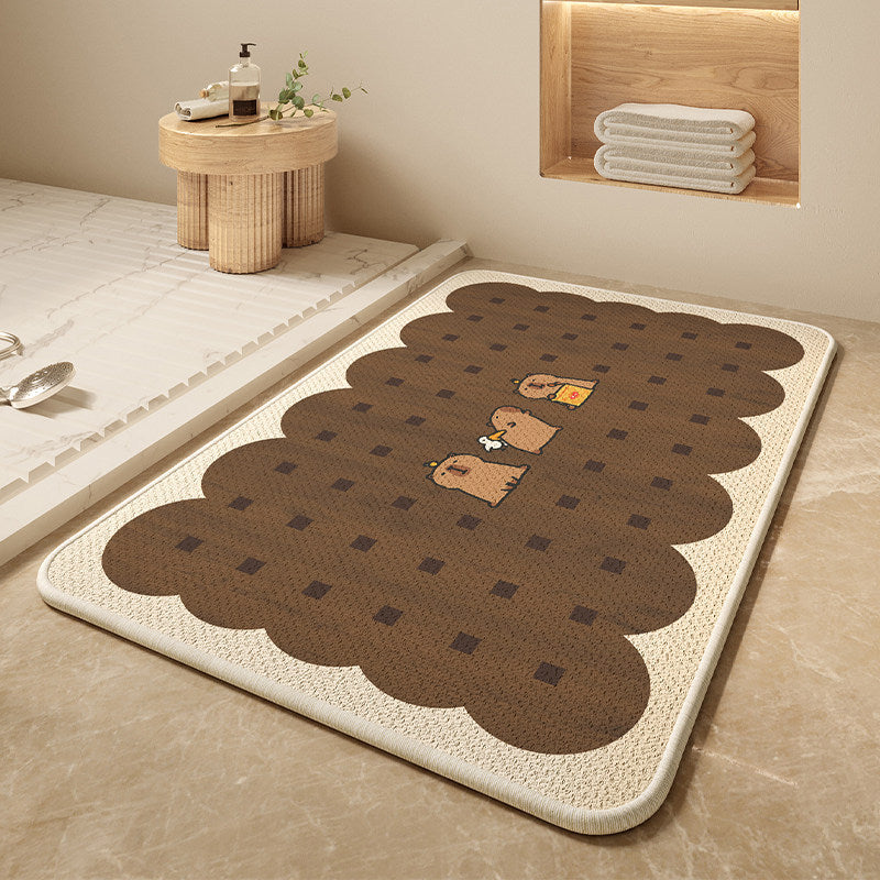 Cartoon Dog-Themed Bath Mat