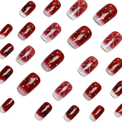 Festive Glittering Ombre Nail Art Acalora