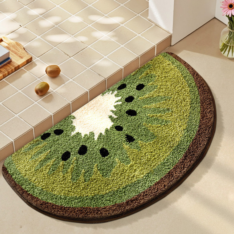 Playful Fruit-Themed Bath Rug