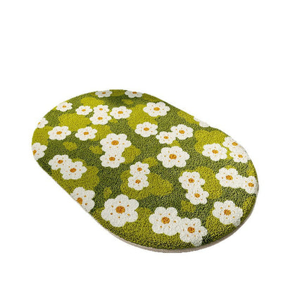Soft Floral Bath Rug