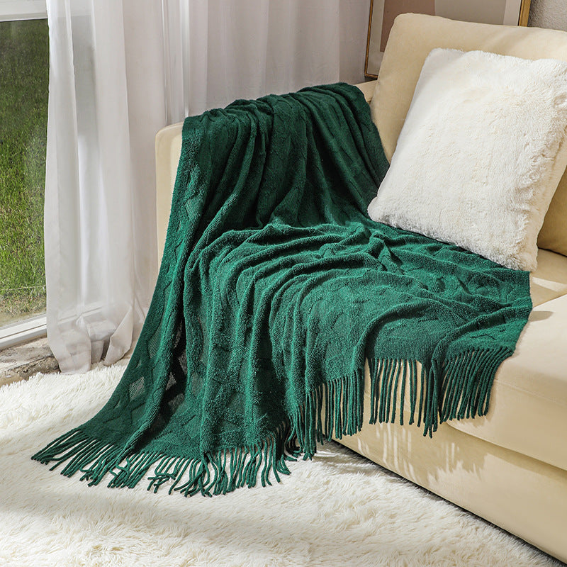 Premium Textured Knit Throw Blanket