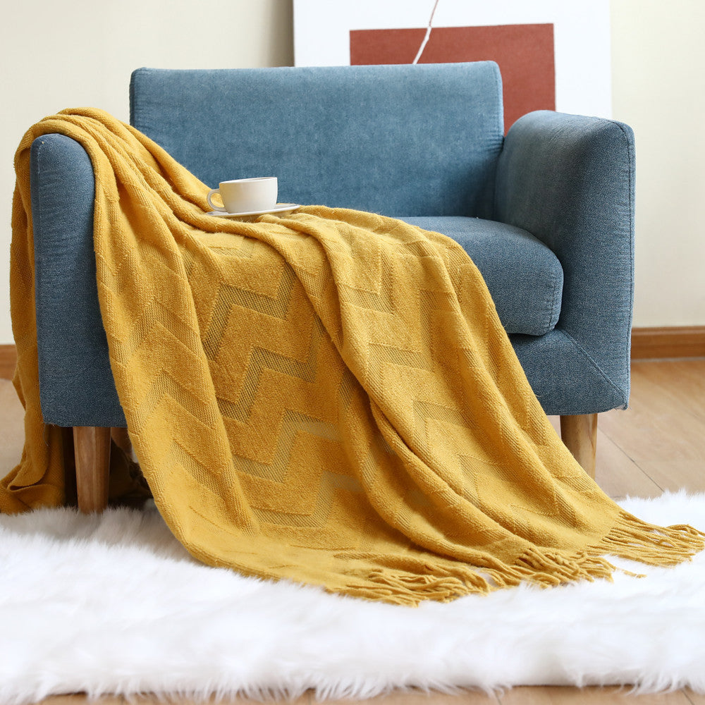 Cozy Textured Throw Blanket