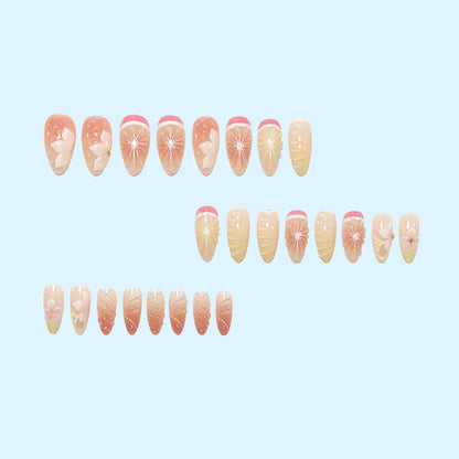Artificial nails with 3D flower and fruit designs Acalora