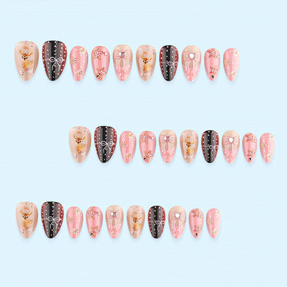 Playful art nails in heart and star motif Acalora