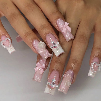 Elegant Full-Cover Press-On Nail Set Acalora