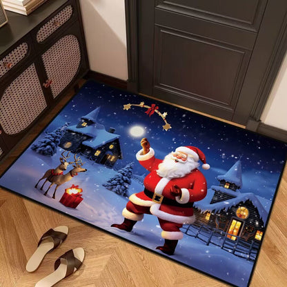Festive Winter-Themed Entrance Mat