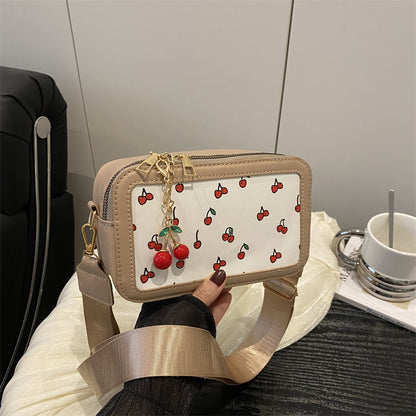 Fun Cherry Print Crossbody Bag Acalora