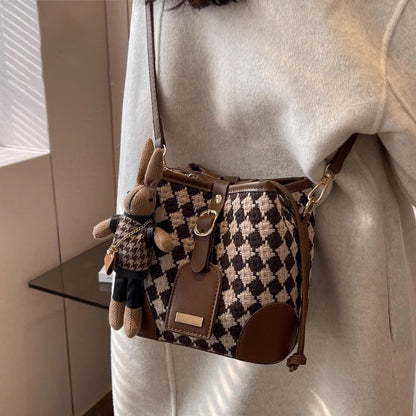Stylish Knit Bucket Bag Acalora