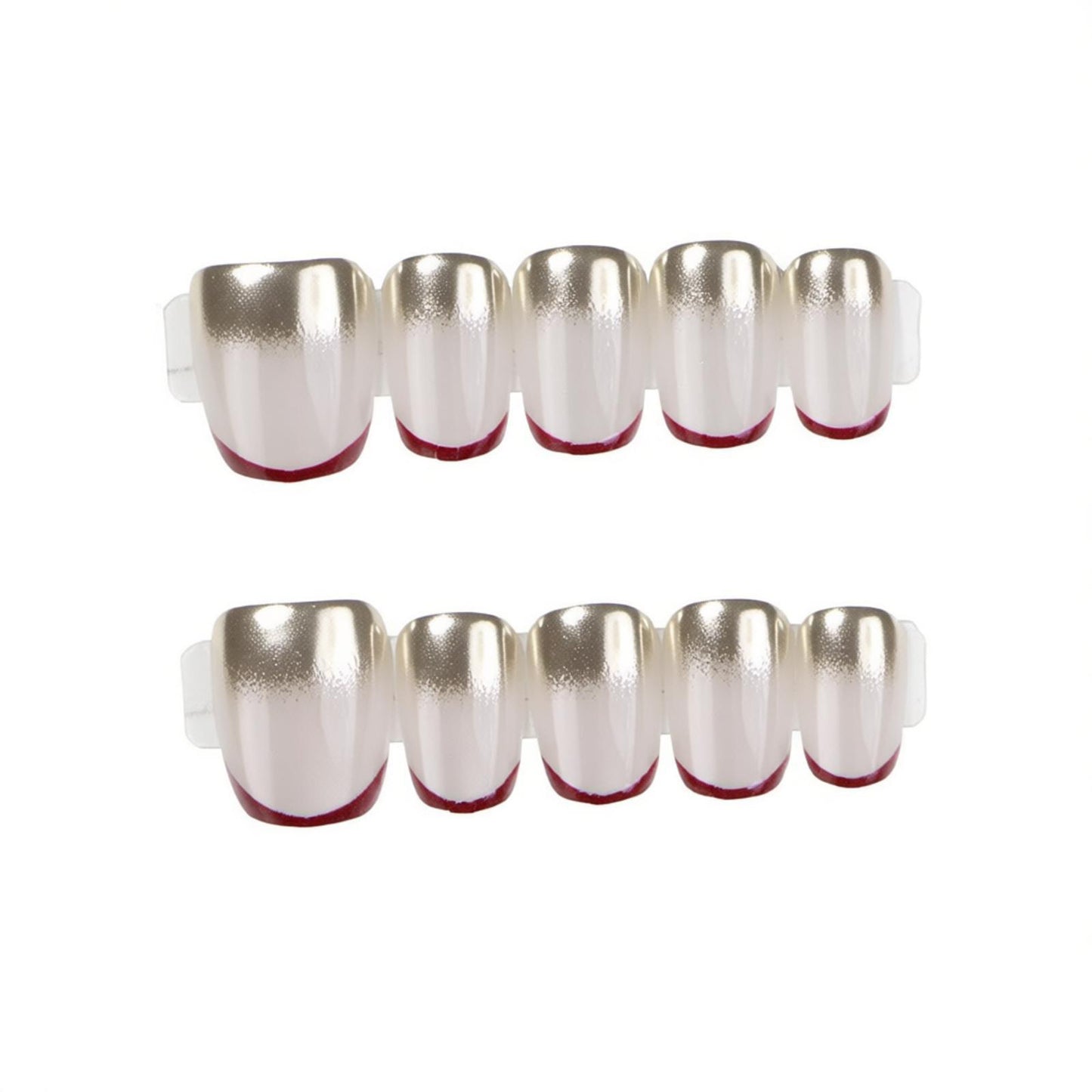 Metallic Glossy Press-On Nail Set Acalora