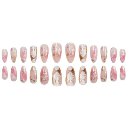 Floral Embellished Press-On Nail Art Acalora