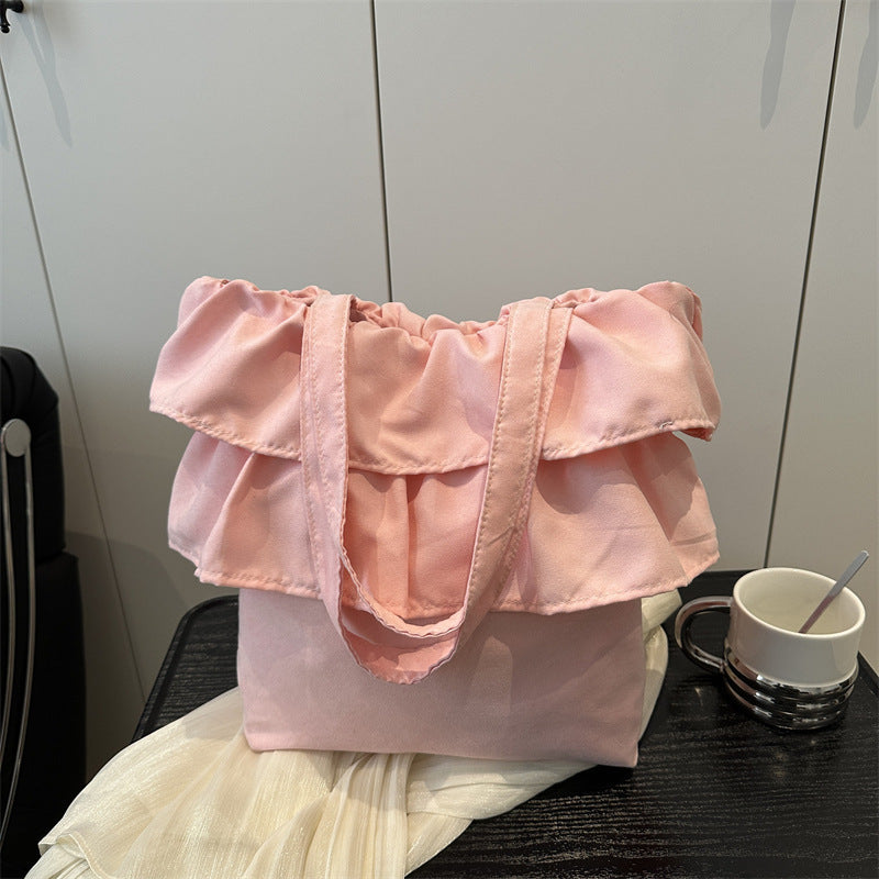 Chic Ruffled Tote Bag Acalora