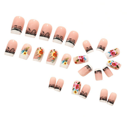 Exquisite artificial nails with floral patterns Acalora