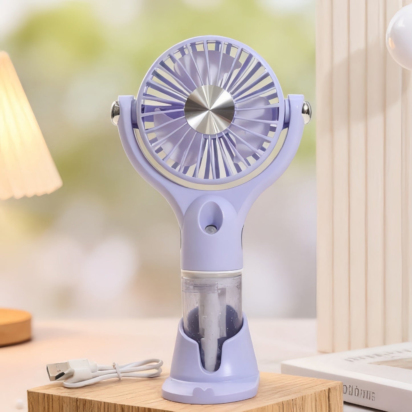 Unisex Portable Spray Hand Fan with USB Charging Function and Ergonomic Design Karnz