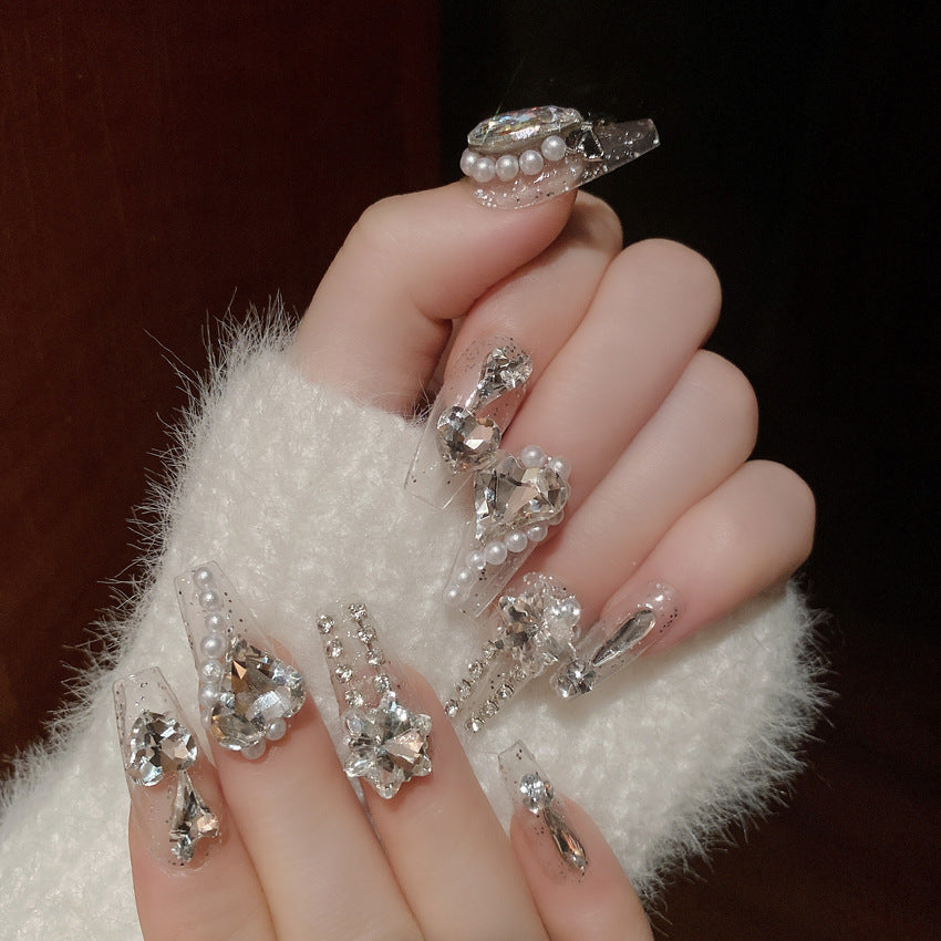 Decorative Crystal Embellished Nail Tips Acalora